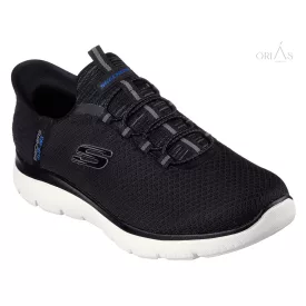   Skechers 232457 Summits High Range Slip-Ins extra széles fekete sportcipő 48 1/2