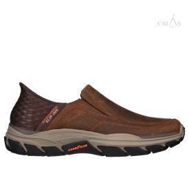   Skechers 204810 Respected Elgin sötétszürke extra széles Slip-ins cipő 49