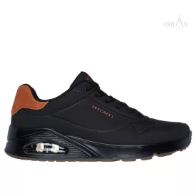   Skechers 183004 Uno Suited on Air fekete férfi cipő  47 1/2