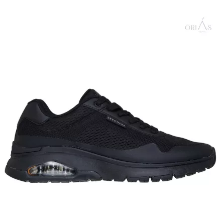 Skechers 183310 Uno Flex Spring on air férfi fekete sneaker 49 1/2