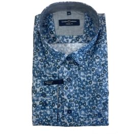 casa moda kék-mintás hosszú ujjú ing 56