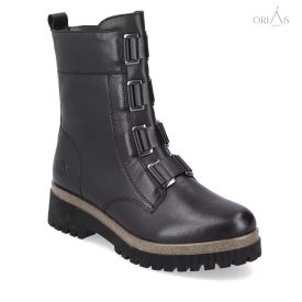 remonte d1b75-01 fekete nőı bokacsızma 44