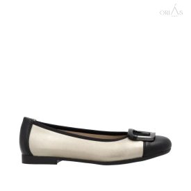 Remonte D0K12  bézs metál balerina 42