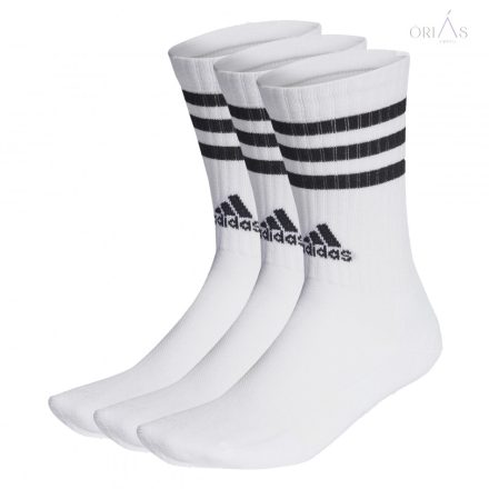 Adidas HT3458 crew férfi fehér sport zokni 49-51 (3 pár)